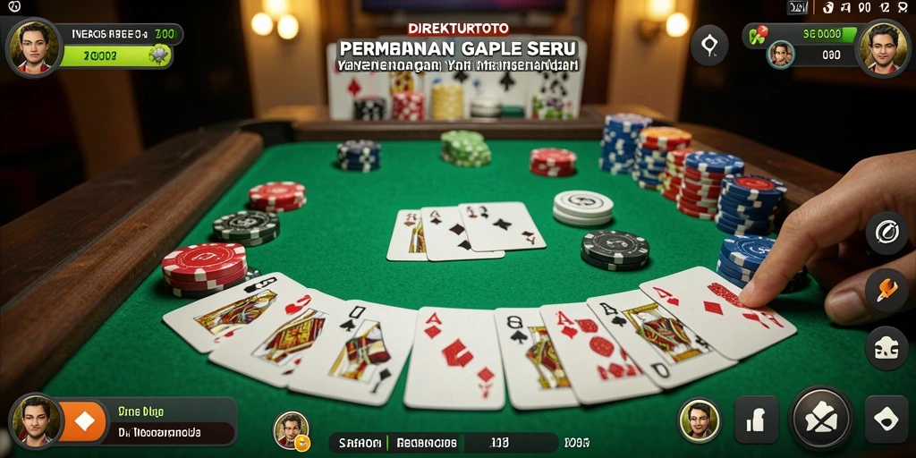 Tampilan gameplay seru di DIREKTURTOTO yang menghadirkan pengalaman Gaple terbaik.