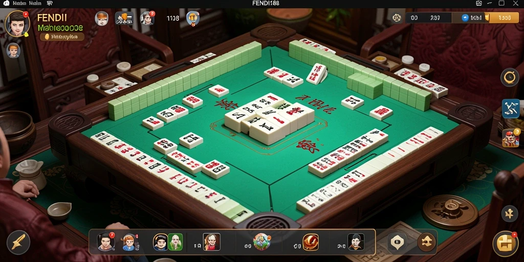 Tampilan gameplay menarik dari FENDI188 yang menampilkan Mahjong.