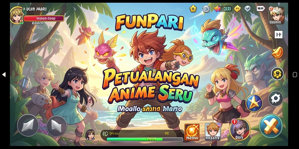 Tampilan gameplay yang dinamis dan penuh warna dari FUNPARI.