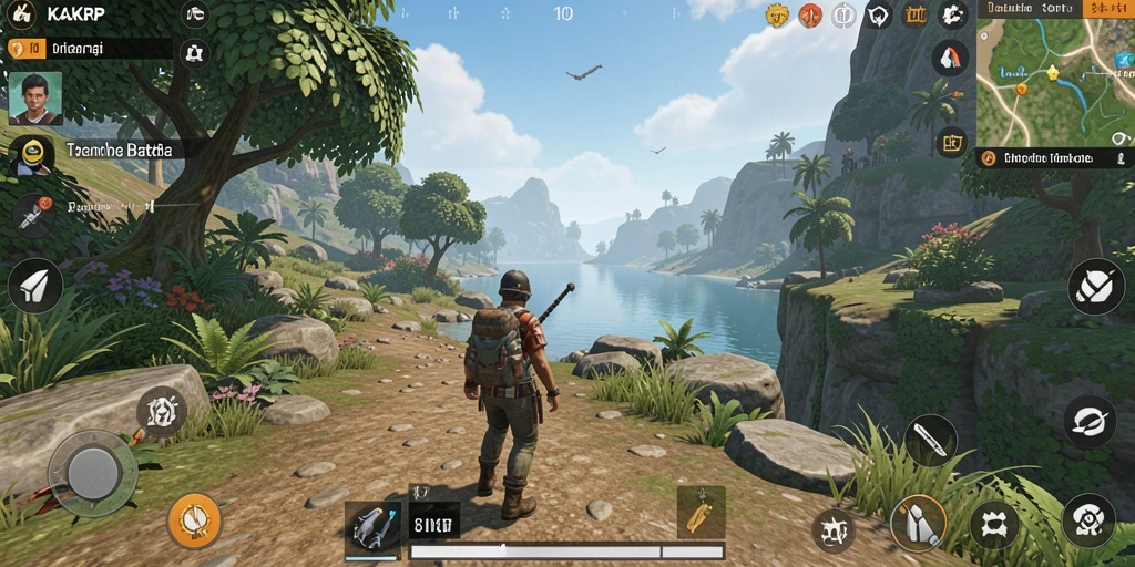 Tangkapan layar gameplay KAKRP menunjukkan petualangan seru di dunia terbuka.