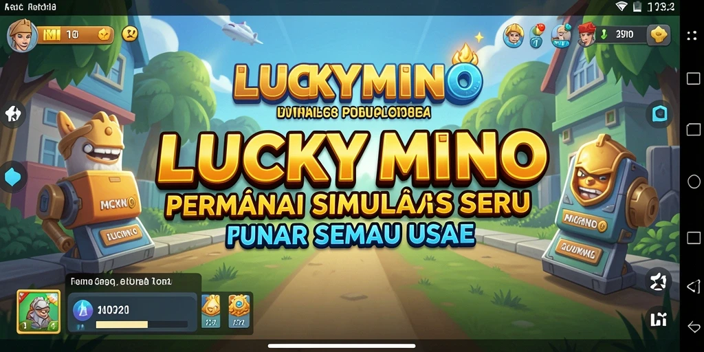 Tampilan menarik dari gameplay simulasi LUCKYMINO.