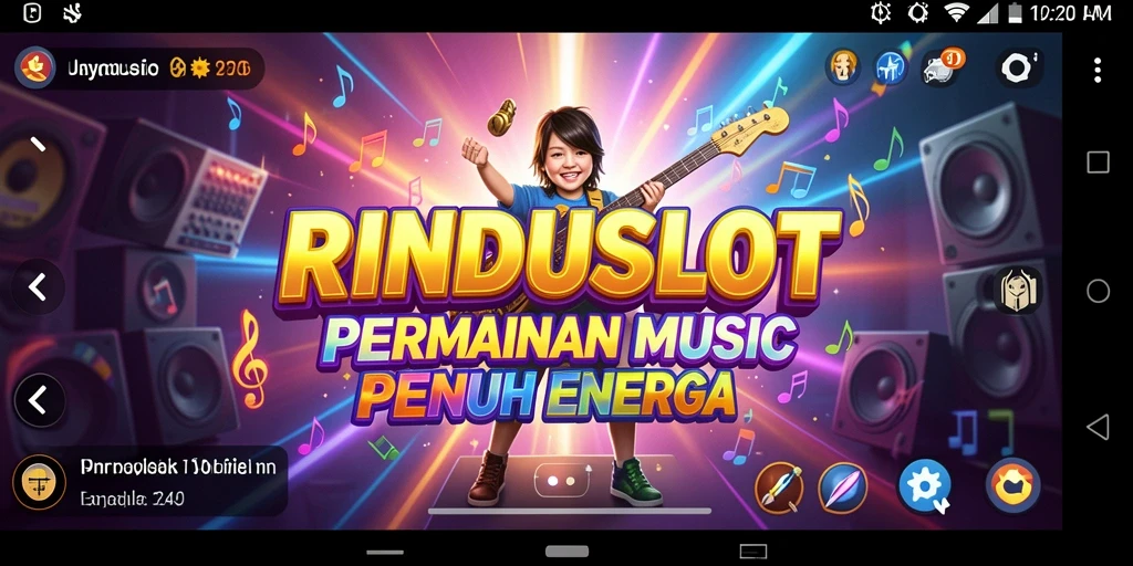 Screenshot gameplay RINDUSLOT menampilkan aksi seru musik.