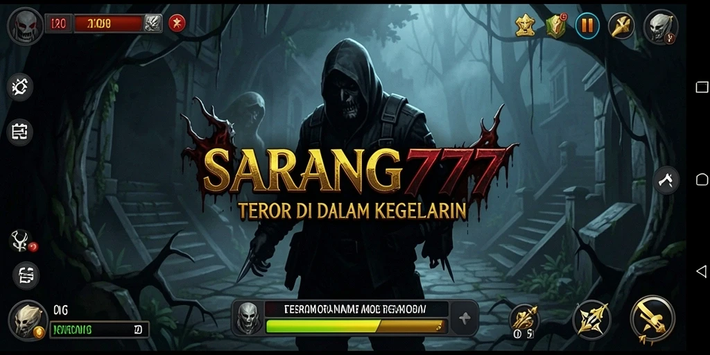 Tampilan menegangkan dalam gameplay SARANG777 yang memacu adrenalin.