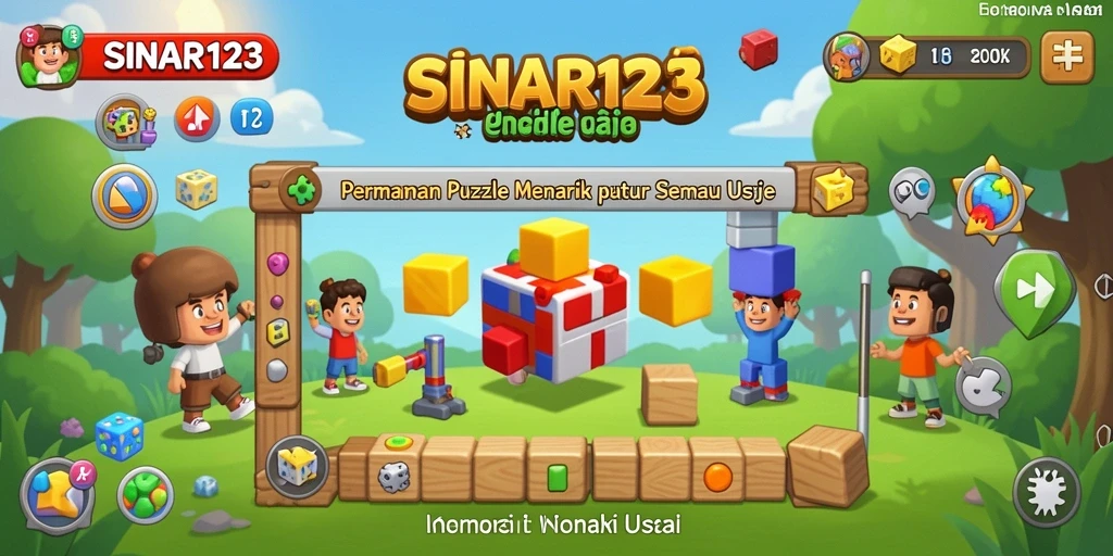 Tampilan gameplay SINAR123 dengan tantangan Puzzle yang seru.
