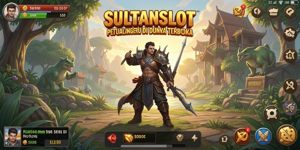 Tampilan gameplay SULTANSLOT yang menakjubkan di dunia terbuka.